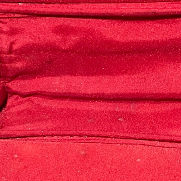 Estee Lauder Red Vinyl Cosmetic Make Up Zip Train Travel Case Bag 11.5"w/Handle - Picture 14 of 16